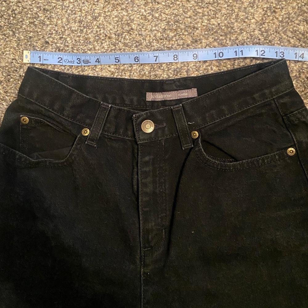 liz claiborne vintage vibe black jeans size 26